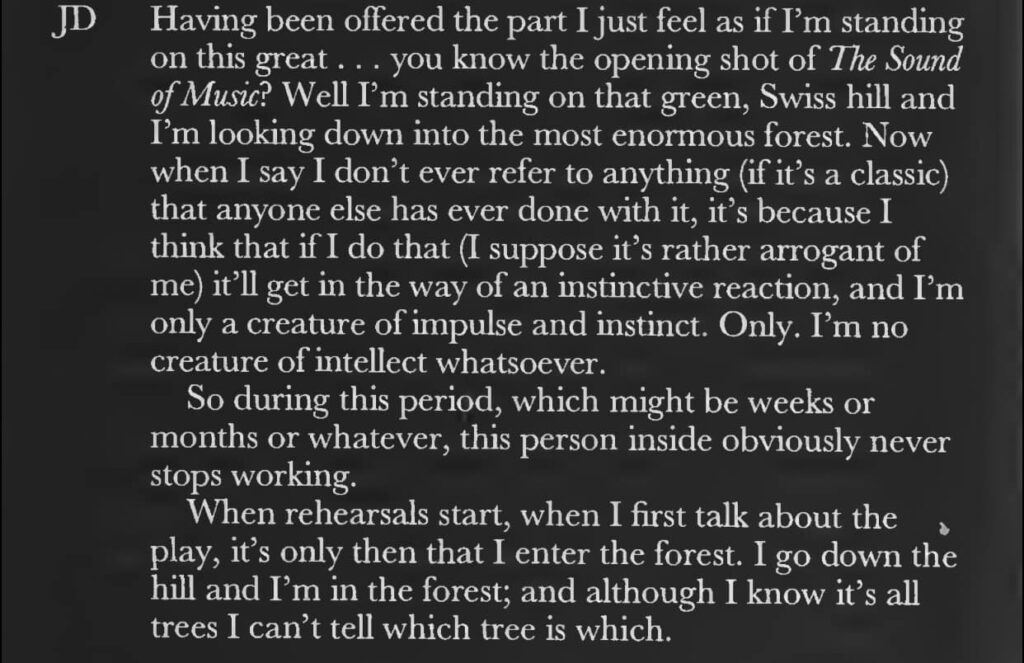 Judy Dench about acting process 3