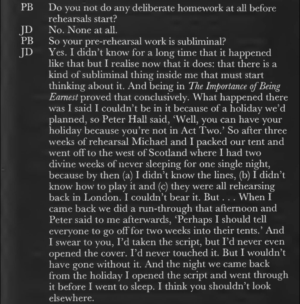 Judy Dench about acting process 4